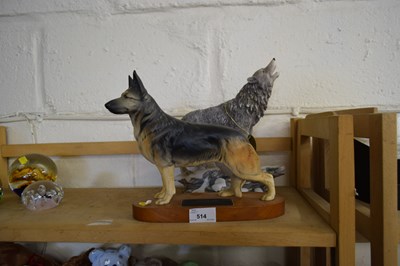 Lot 514 - Beswick Connoisseur figure "Alsation" t/w...