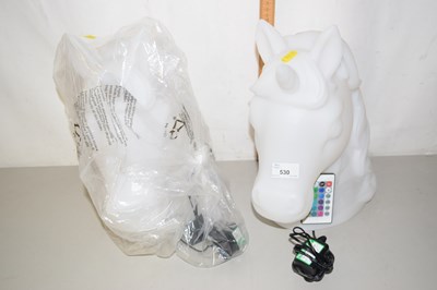Lot 530 - Two unicorn heads lights