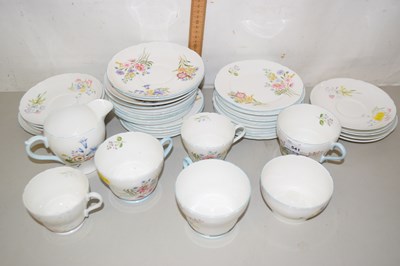 Lot 541 - Qty of Shelley Wild Flower teawares (two shelves)