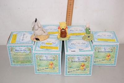 Lot 549 - Six boxed Whinnie the Pooh models