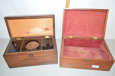 Lot 552 - 19th century mahogany tea caddy and a further...