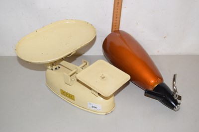 Lot 554 - Vintage kitchen scales and a soda stream