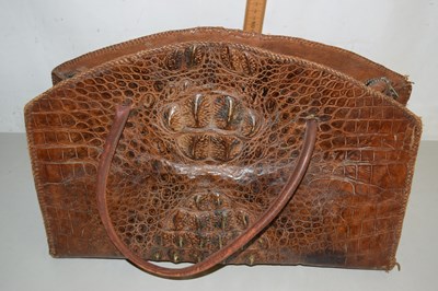 Lot 561 - Vintage crocodile skin bag (af)