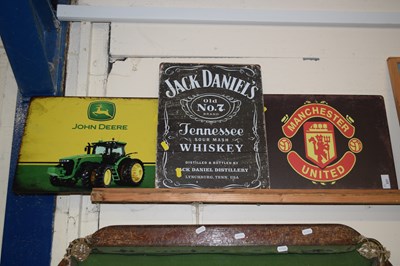 Lot 227 - Three modern metal signs, Manchester United,...