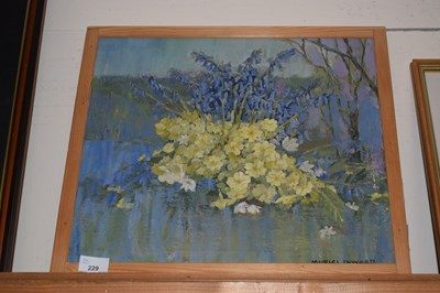 Lot 229 - Murial Inwood study of sping flowers oil on...