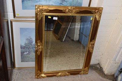 Lot 242 - Modern wall mirror in gilt finish frame