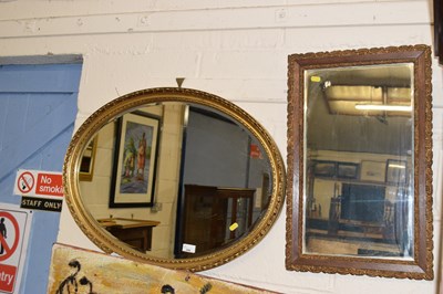 Lot 244 - Oval gilt framed wall mirror and one other (2)