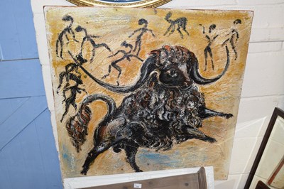 Lot 245 - Modern abstract study of a bull