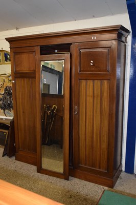 Lot 248 - Late Victorian American walnut wardrobe