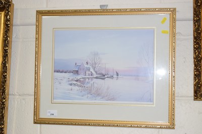 Lot 256 - Coloured print, broadland scene