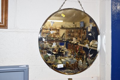Lot 263 - Early 20th century wall mirror with floral detail