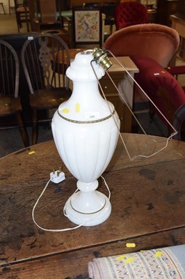 Lot 267 - Polished marble table lamp