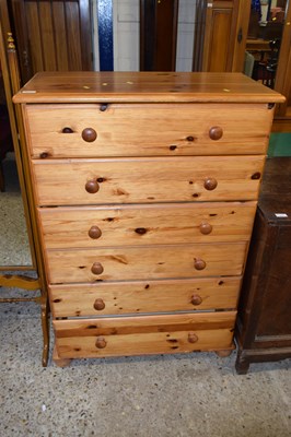 Lot 278 - Modern pine chest of drawers