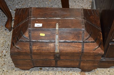 Lot 290 - Small hardwood casket