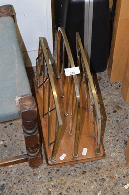 Lot 296 - Vintage brass magazine rack