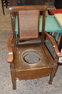 Lot 304 - Edwardian commode chair