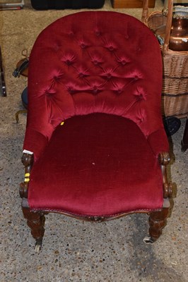 Lot 306 - Victorian button back nursing chair