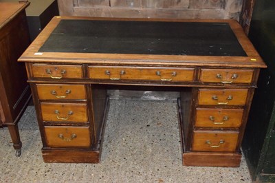 Lot 308 - Late Victorian twin pedestal office desk