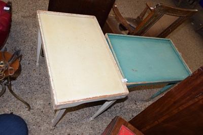 Lot 323 - Two folding tray top tables