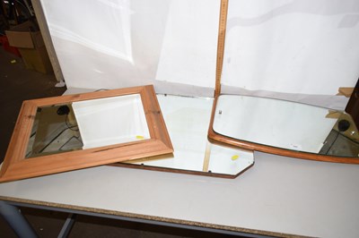 Lot 595 - Group of three vintage wall mirrors