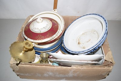 Lot 609 - Box various assorted dinner wares