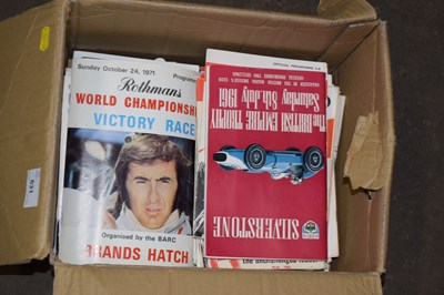 Lot 631 - Box of Snetterton and other racing programs