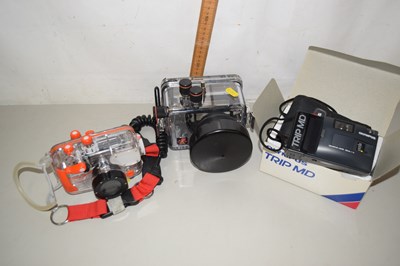 Lot 642 - Olympus trip MD camera together with two under...