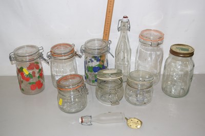 Lot 647 - Qty various storage jars and other items