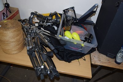 Lot 700 - Various tripod stands, foot pedals etc for...