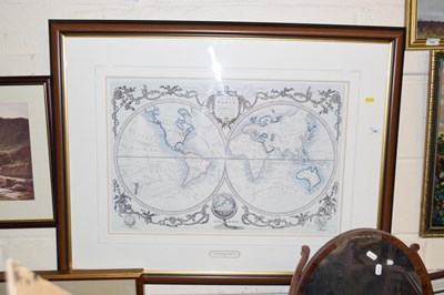 Lot 726 - Reproduction antique map of the world circa 1770