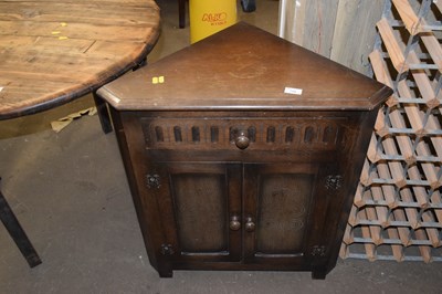 Lot 735 - Modern oak corner cabinet