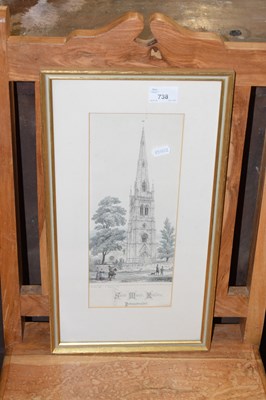 Lot 738 - Coloured print St Marns Rushden Northamptonshire