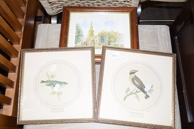 Lot 747 - Two framed prints of birds and one other