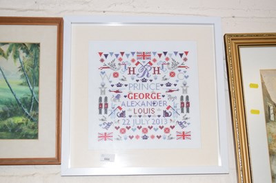 Lot 666 - Prince George needlework picture