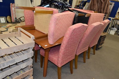 Lot 764 - Large rectangular dining table and ten chairs