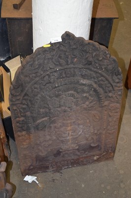 Lot 770 - Cast iron fire back