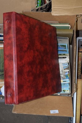 Lot 781 - Box various postcards in albums and loose