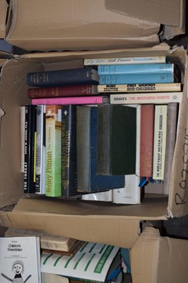 Lot 818 - Box mixed books - language, novels etc