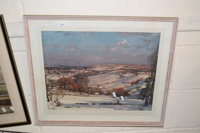 Lot 827 - Snowy landscape, reproduction print