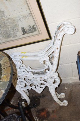 Lot 845 - Pair of cast iron bench ends