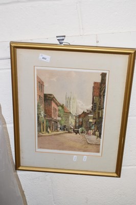 Lot 853 - Coloured print of St Margarets Canterbury