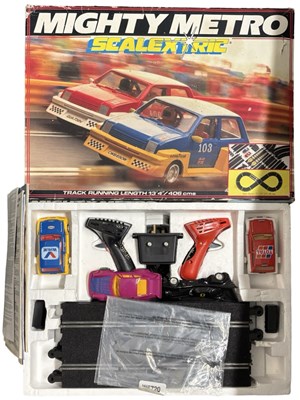 Lot 434 - A boxed Scalextric Mighty Metro racing game...