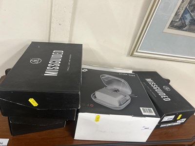 Lot 692 - occulas case with 3 boxes of shoes