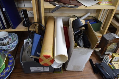 Lot 534 - BOX CONTAINING OLD CAMERA CASES, VARIOUS BOOKS,...