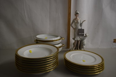 Lot 7 - Qty of Limoges gilt rimmed dinner wares and a...