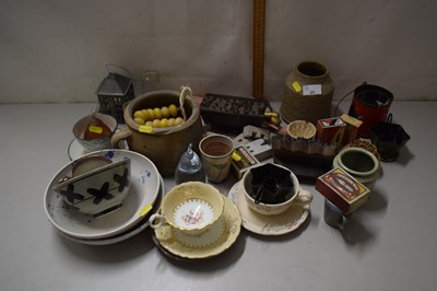 Lot 23 - Various ceramics, tea wares, shoe stretchers etc