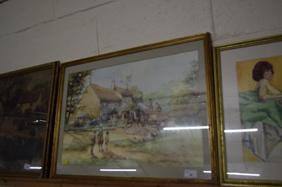 Lot 28 - Coloured print horse and cart