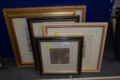 Lot 38 - Group of small antique coloured maps including...