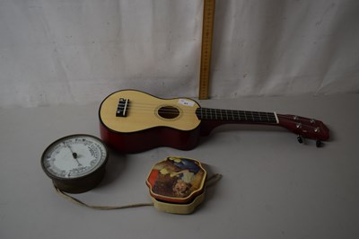 Lot 41 - Martin Smith Ukulele, small barometer and...