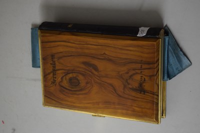 Lot 42 - Olive wood bound holy bible